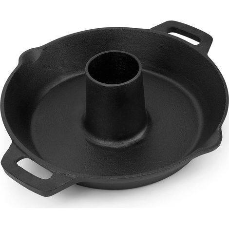 Support Rôtir Poulet en Fonte pour Barbecue, Cocotte pour Poulet au Barbecue Ø 28 cm, Accessoires pour Weber et Kamado Barbecue (1/5)