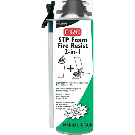 Mousse PU coupe feu 2 en 1 sans isocyanate 500ml Crc industrie