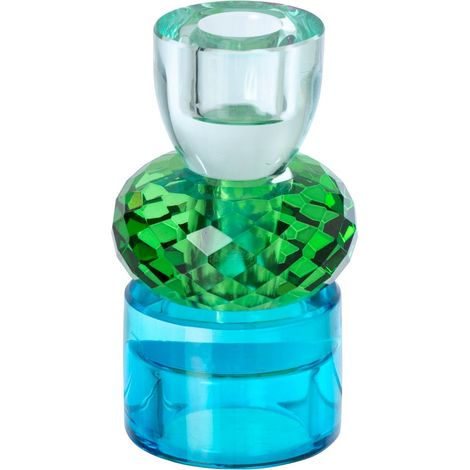 Chandelier Design en Verre "Taillé" 11cm Vert & Bleu (1/5)