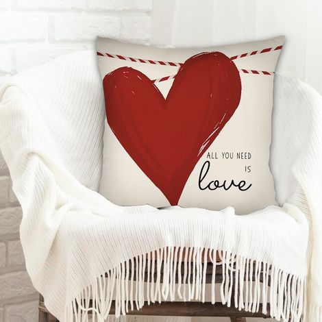 Housse de coussin de salon rustique pour canapé lit chaise décoratif de ferme la saint-valentin (1/5)