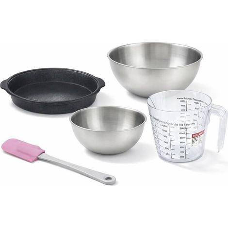 Set de 5 ustensiles de pâtisserie moule à gâteaux bols spatule pâtisserie et verre doseur Silicone fibre de verre Silicone fibre de verre Zenker Silicone fibre de verre (1/5)