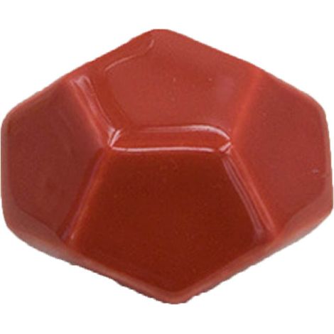 Poignée de meuble en céramique rouge forme diamant pour tiroir placard armoire porte (1/3)