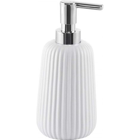 Cleafe - Portasapone Cilindrico Rigato Bianco Porta Sapone 10325 Dispenser Sapone -
