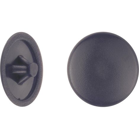 Abdeckkappen Ø 12 mm für PZ Schrauben schwarz - 50 Stk. Abdeckkappen