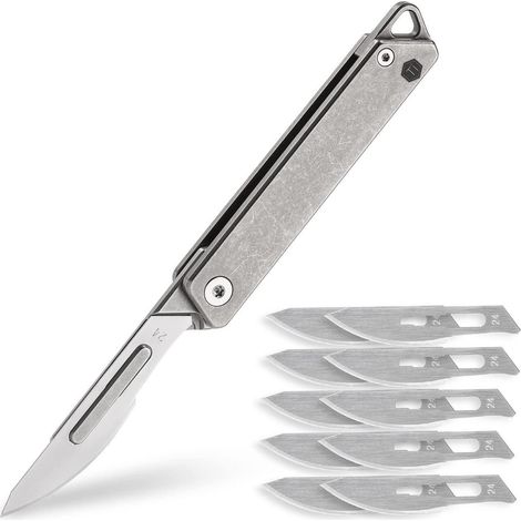 Titan Klappmesser mit 10 Ersatzklingen Nr. 24, leicht & kompakt