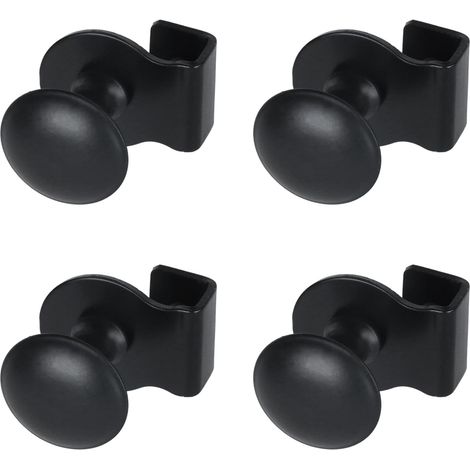 Lot de 4 poignées de porte en acier inoxydable à clipser Poignées de porte en verre en verre Poignées de tiroir 5-8 mm (1/5)