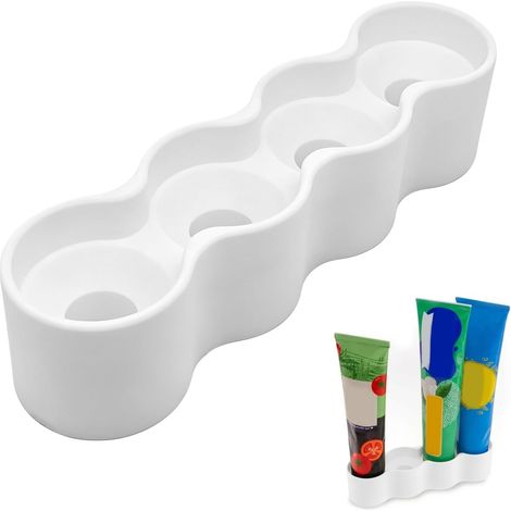 Organisateur Frigo Porte Tube, Porte tubes pour réfrigérateur, Boîte de rangement pour tubes standard, Blanc Range Tube Cuisine, pour moutarde, ketchup, concentré de tomates (1/5)