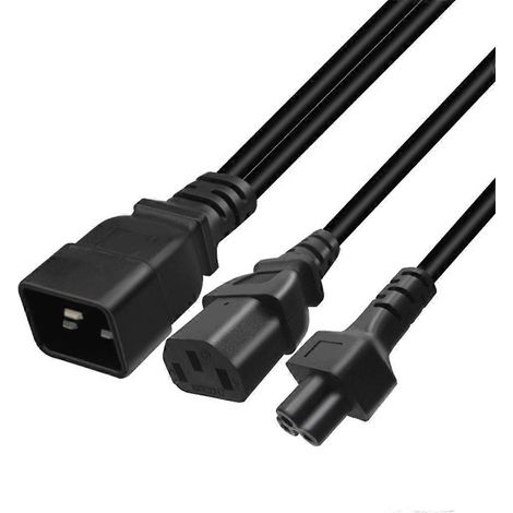 Robuster PDU-Stromverteiler, Netzkabeladapter, C20 auf C13+C5-Anschlüsse