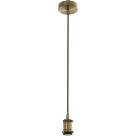 Colgante Serie Tripoli 1xe27 Cuero 20-114x10d