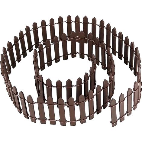 Clôture Miniature - 90 cm - Blanche et Verte - Pour Jardin Féerique et Décoration Intérieure - Lot de 1 (1/5)