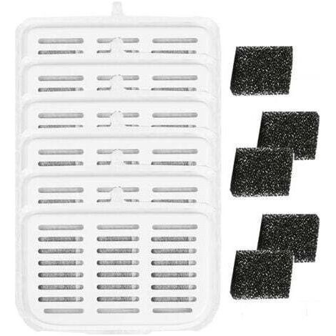 Lot de 11 filtres pour Petkit Max3 Pet Water Fountain, Le Charbon Actif Haute densité Peut filtrer Les odeurs et Les impuretés dans l'eau (6 filtres + 5 éponges) (1/5)