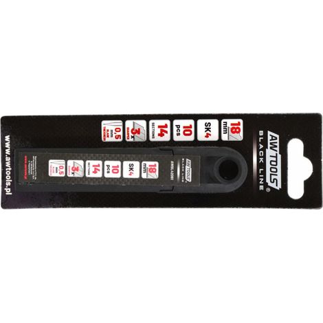 Lame awtools replacement blades acciaio SK4 18mm 10 pezzi