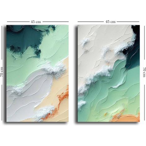 Decorazione artistica da parete con stampa su tela Painting Multicolore (1/4)