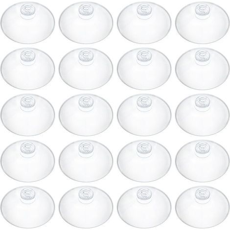 Ventosas de plástico transparente Ulisem20 de 5,5 cm para organización y decoración del hogar – Ventosas autoadhesivas para ventanas y puertas de baño (1/4)