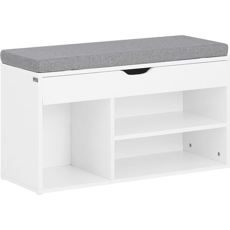 SoBuy Home White Wood Shoe Storage Rack,FSR45-HG