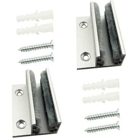 Porte Coulissante en Verre Guide au sol Pince en Verre Support de Tablette en Verre Système de Porte Coulissante 2 Pièces en Alliage (1/5)