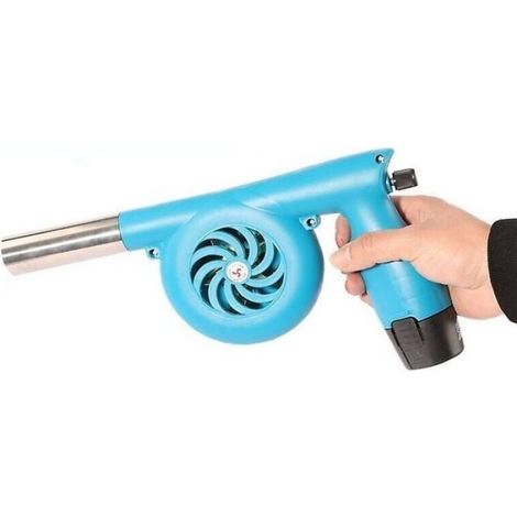 Barbecue extérieur camping souffleur électrique rechargeable grand vent petit souffleur (bleu)-,de (1/4)