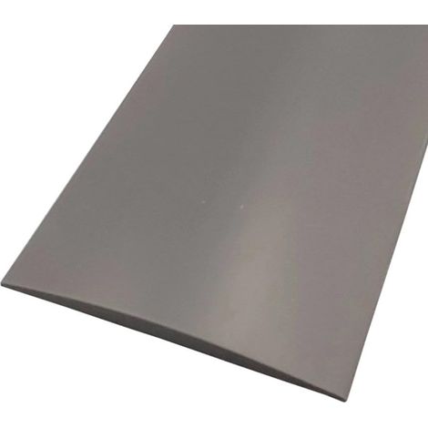 Barre de transition sol - 1 pièce - PVC gris foncé - Adhésive sans perçage - Pour carrelage et parquet - 100x5 cm (1/5)