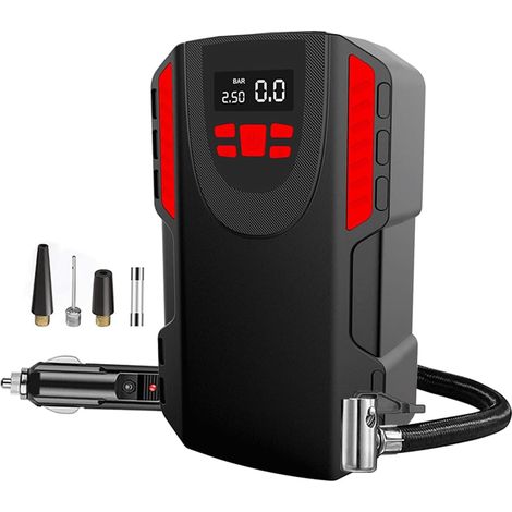Reifenfüller, 120 W, tragbare Luftpumpe für Autoreifen mit voreingestellter Reifendruckerkennung und automatischer Abschaltfunktion. 12 V bis 150 psi Reifenpumpe mit digitalem Manometer und LED-Licht (1/5)