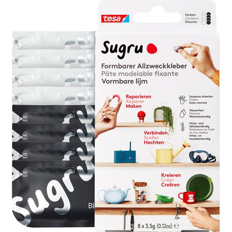 tesa Sugru Klebeknete 41282-00001-00 Schwarz, Weiß 8 St. (1/5)