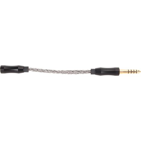 Adaptateur 3.5mm Femelle vers 4.4mm Mâle Équilibré Câble Audio Doré Gris (1/5)