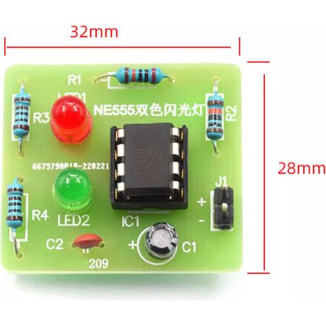 NE555 Zweifarbiges Taschenlampen-Set – Elektronik-Training, Löten, Basteln, Maker-Projekt (1/4)