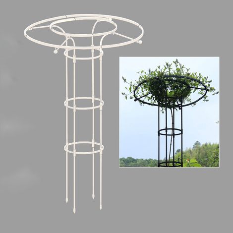 Treillis vertical de jardin pour plantes grimpantes – Support en métal antirouille pour support de fleurs d'extérieur–120 cm de hauteur