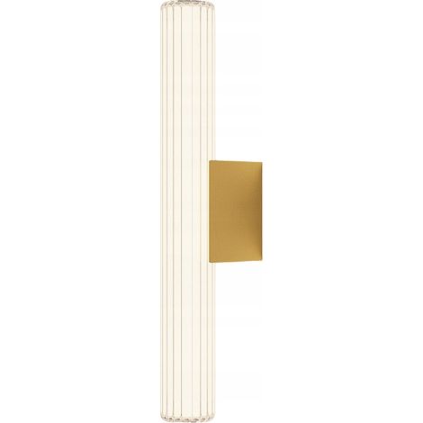 Moderne goldene Wandleuchte, Glasröhre mit Linien, 45 cm IP44, LED mit variabler Farbe, 8W LINEA Light Prestige (1/5)