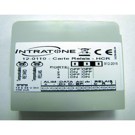 Carte relais pour centrale INTRATONE 12-0110 1 porte 100 noms - COGELEC