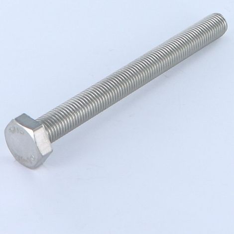 Vis métaux Tête hexagonale TH M10X100 Pas fin Pas de 125 Inox A2-1 pièce