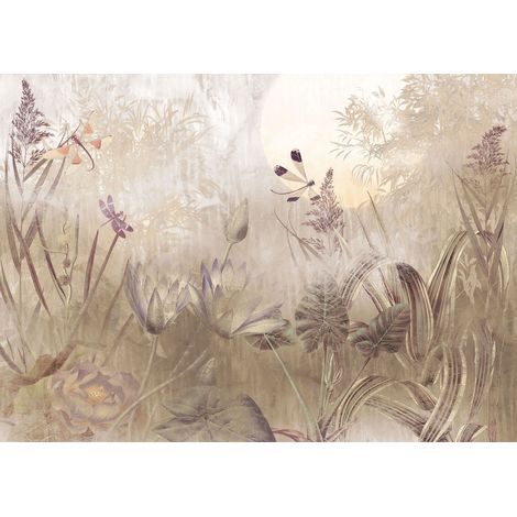 papier peint panoramique les plantes beige  - Komar (1/3)