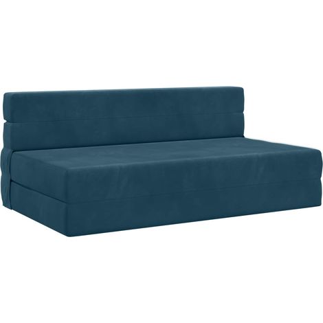 Klappsofa Bett Blau 152 x 86,5 x 60 cm Stoff vidaXL