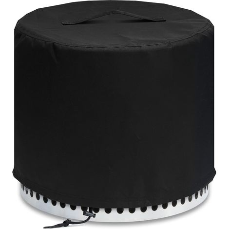 Housse de protection pour foyer Bonfire - Rond - 50,8 x 37,2 cm - Étanche - Pour poêle - Résistante aux UV - Avec cordon de serrage, poignées et sac de rangement (1/5)