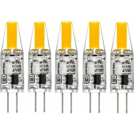 Bardusch-G4 LED 220V 3W 2700K blanc chaud 160LM, ampoules en silicone remplacent les ampoules halogènes traditionnelles 30W, paquet de 5 unites (1/5)