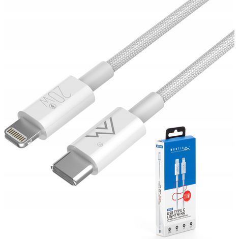 Cable USB-C a Lightning PD ultrarr谩pido de 20 W y 3 A para iPhone de Apple (1/5)