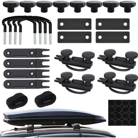 Fixations de toit en forme de U, supports de toit universels, support mural en forme de U, kit de fixation universel pour coffre de toit (1/4)