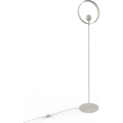 LUMICOM NUCLEO MONO Piantana, 1X E27, max 42W, metallo, bianco lucido, D.40cm H.170cm (1/2)