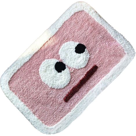Tapis d'intérieur absorbant l'eau pour salle de bain et toilettes, joli motif yeux roses, 40 x 60 cm / 15,7 x 23,6 pouces (1/5)