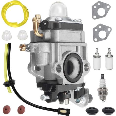 1 Kit Carburateur - Débroussailleuse 2 Temps - Remplacement 40cc 52cc - Avec Filtre Bougie Tuyau - Pour Jardinage Bricolage - Noir - 85x31x15mm (1/5)