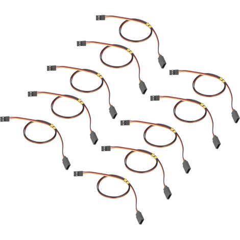 Câble de rallonge servo 10 pièces 458mm 3 broches, robuste et durable, fil de connexion polyvalent pour modélisme et automatisation (1/5)