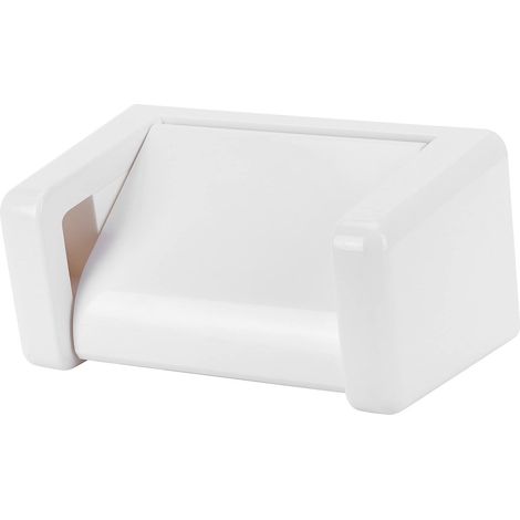 Porta rotolo di carta igienica, robusto porta rotolo da parete dal design ergonomico per il bagno (bianco). (1/5)