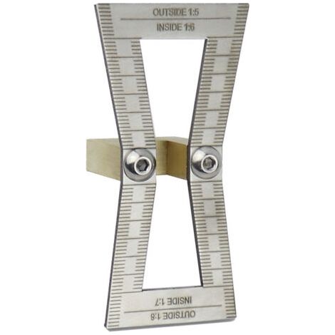 Règle de queue d'aronde de menuisier en alliage d'aluminium queue d'aronde tenon scriber queue d'aronde tenon tenon scriber jauge charpentier scriber (1/4)