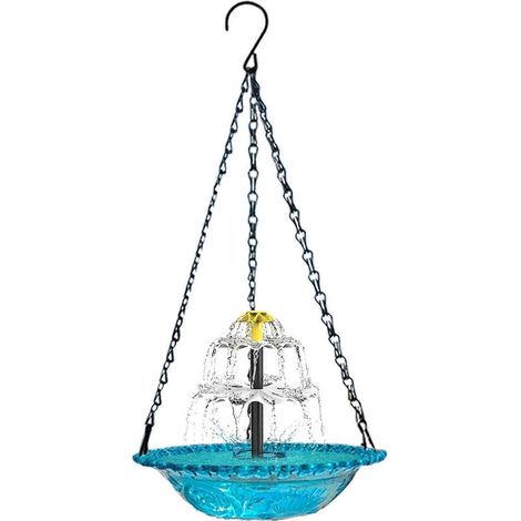 [KK] Fontaine solaire suspendue à cascade pour bain d'oiseaux, compatible avec l'alimentation et le bain des oiseaux【jia】 (1/5)