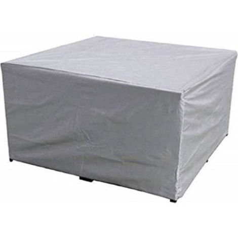 Offerta promozionale: Telo di copertura per mobili da giardino in tessuto Oxford, telo protettivo per mobili, resistente a pioggia e polvere, resistente ai raggi UV (110x110x85 cm, argento) (1/4)