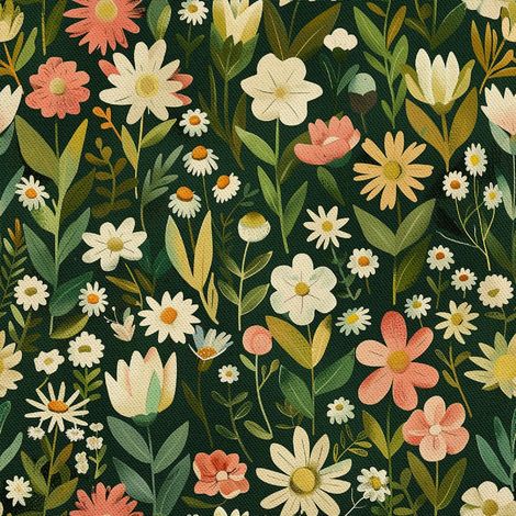 Tissu décoratif d'extérieur Oxford - Motif printemps I DX7328 (1/5)
