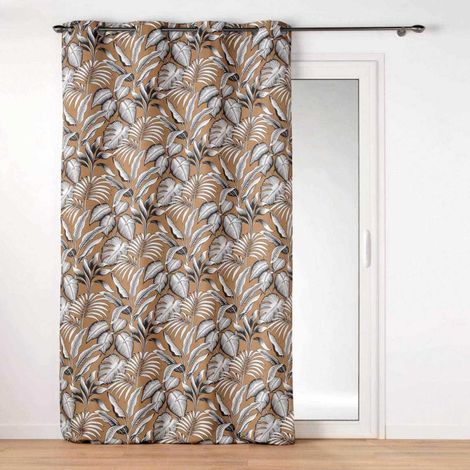 Rideau à Œillets Imprimé "Cabana" 140x260cm Camel (1/4)