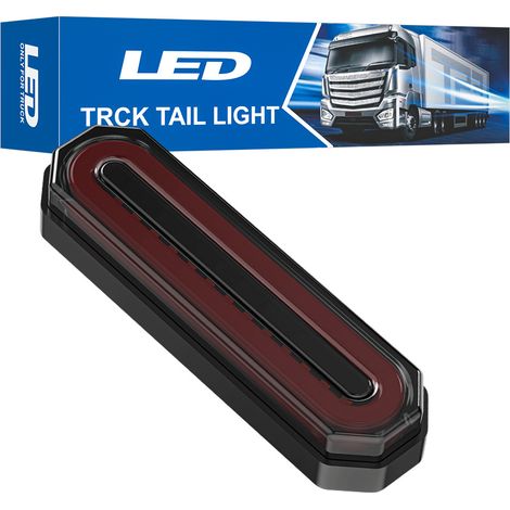 Feu Arrière Combo pour Camion Remorque 45 LED 3W 600LM 12-24V ABS, Feu de Frein Conducteur Bicolore Rouge Jaune, Clignotant + Défilement, pour Camion, Camionnette, Remorque(4pcs) (1/5)