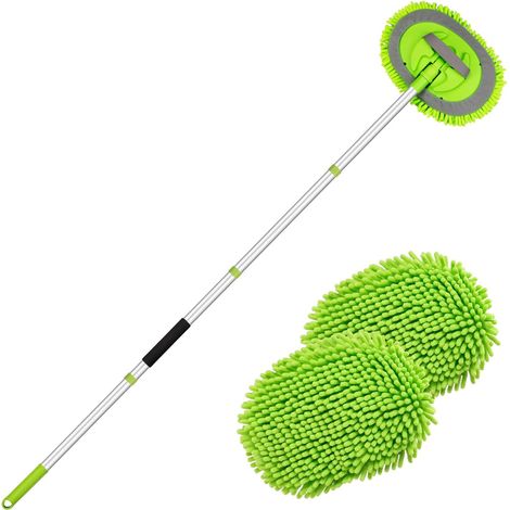 Ensemble de brosses de lavage auto de 157 cm (62 pouces) avec gants, pelle à poussière à long manche et éponge. Accessoires de lavage auto, ensemble de pelle et kit d'entretien auto. (1/5)
