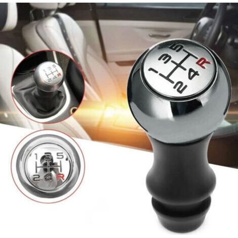 Pommeau de levier de vitesse en aluminium à 5 vitesses, pommeau de levier de vitesse rouge R, changement de vitesse de voiture, adapté pour 106/ 206 /207/ 207 /301/306 307 406/ 508//605/807 /2008/3008 (1/5)