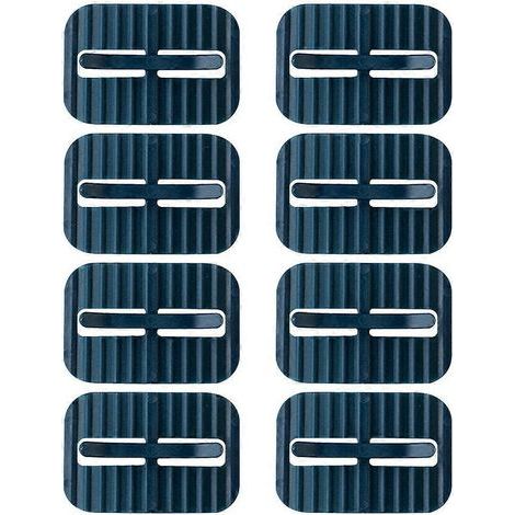Set mit 8 Müllbeutelclips, Anti-Fall-Clips, Verschlüssen für Haushaltsmüllbeutel – 5,70 x 5,70 x 4,00 cm – Blau (1/4)